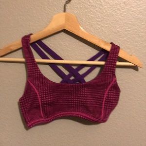 Ivivva reversible purple and pink sports bra